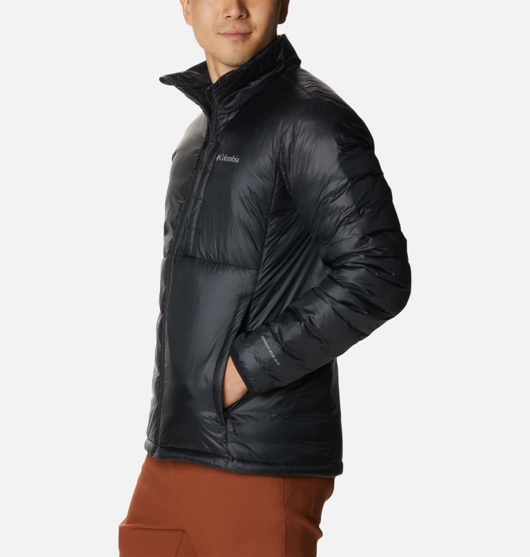 Men's Columbia Infinity Summit Omni-Heat Infinity Double Wall Down Jackets Black | CA-KLC0A