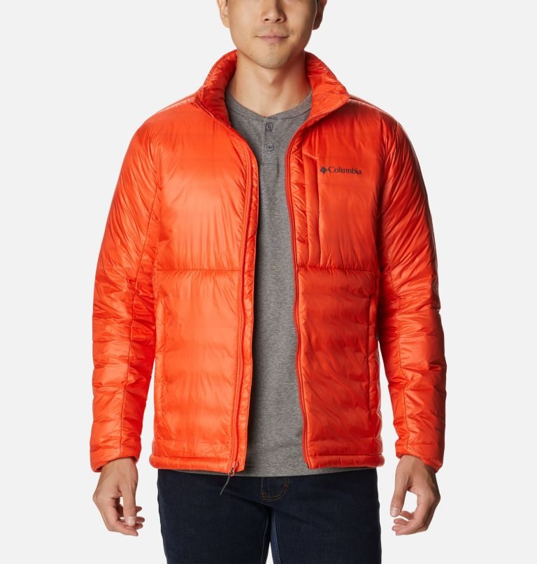 Men's Columbia Infinity Summit Omni-Heat Infinity Double Wall Down Jackets Orange | CA-T6458