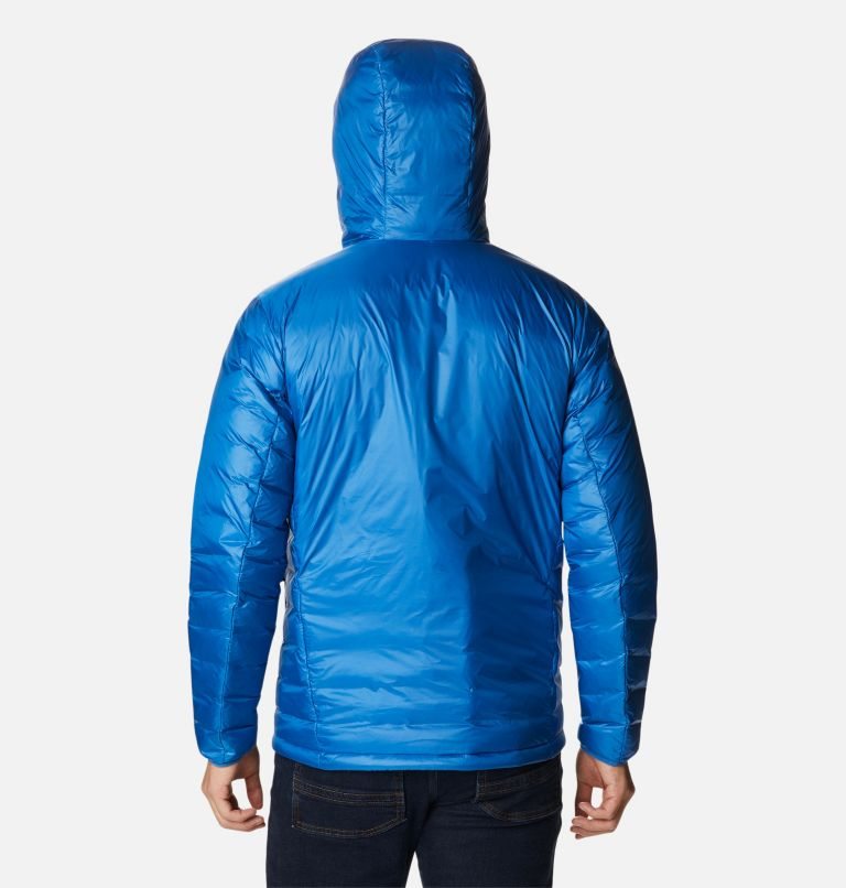 Men's Columbia Infinity Summit Omni-Heat Infinity Double Wall Hooded Down Jackets Blue | CA-Z16C4