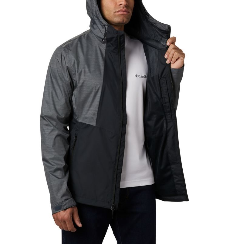 Men's Columbia Inner Limits II Rain Jackets Grey | CA-N4C60
