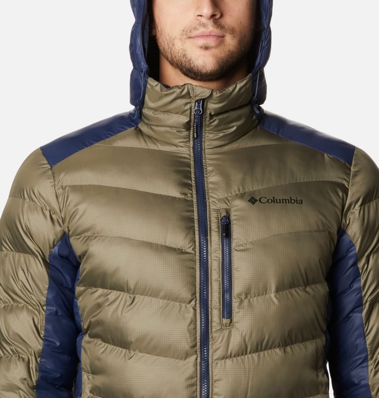 Men's Columbia Labyrinth Loop Omni-Heat Infinity Hooded Insulated Jackets Olive | CA-P48C5