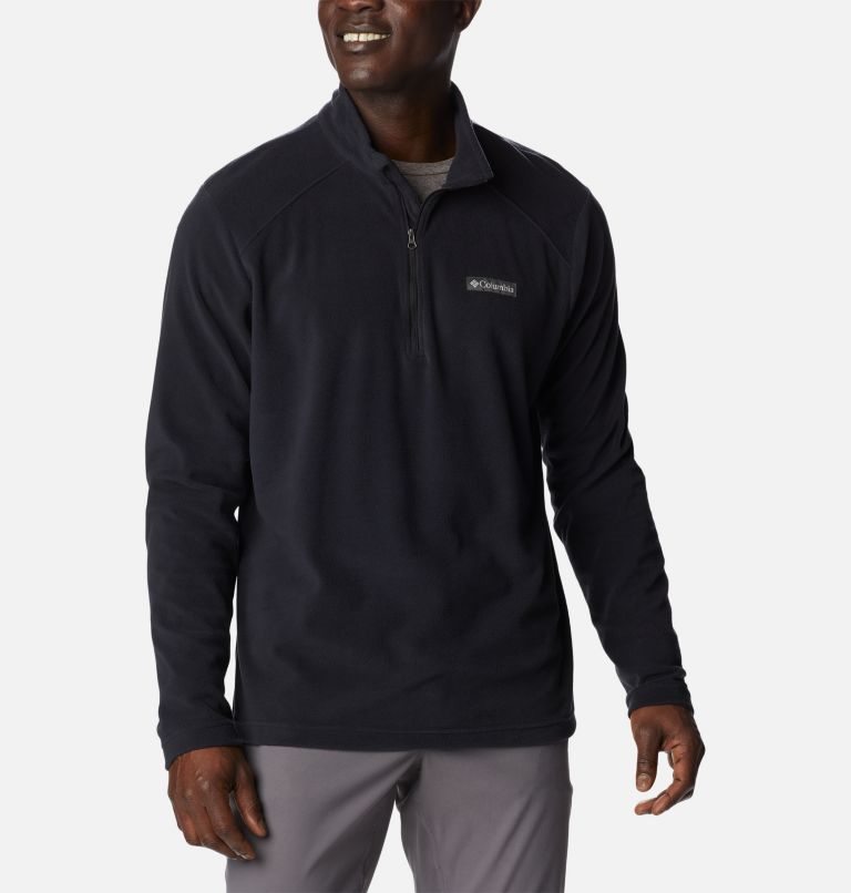 Men\'s Columbia Lake Aloha Half Zip Fleece Sweatshirts Black | CA-F0L4C