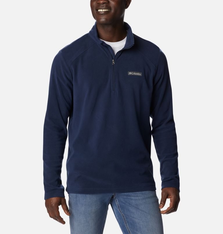 Men\'s Columbia Lake Aloha Half Zip Fleece Sweatshirts Navy | CA-Q4583