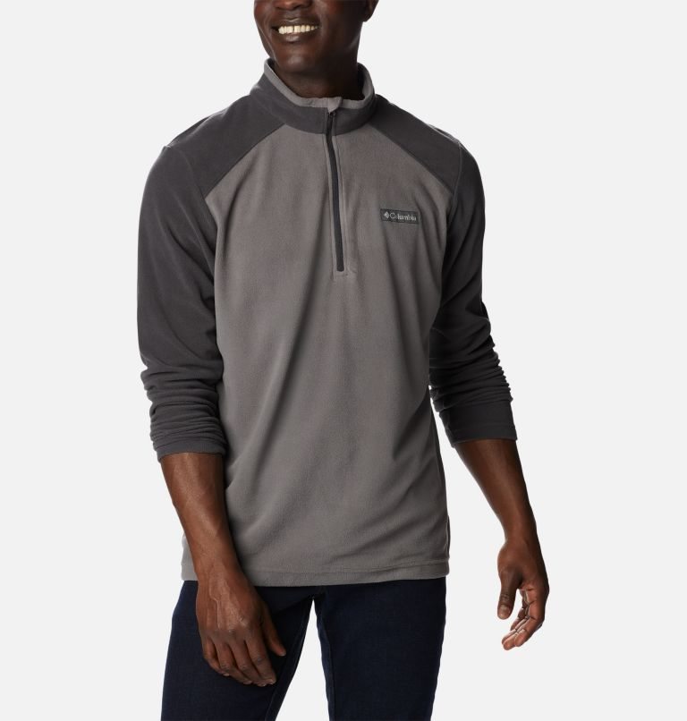 Men's Columbia Lake Aloha Half Zip Fleece Sweatshirts Grey | CA-V01C6