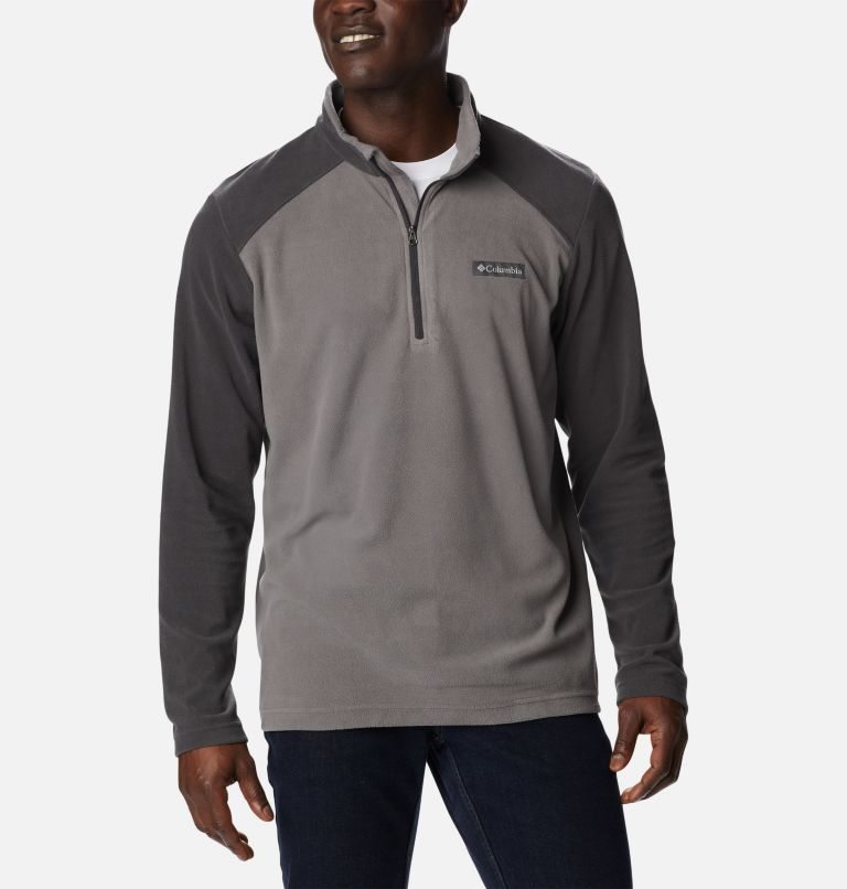 Men\'s Columbia Lake Aloha Half Zip Fleece Sweatshirts Grey | CA-V01C6