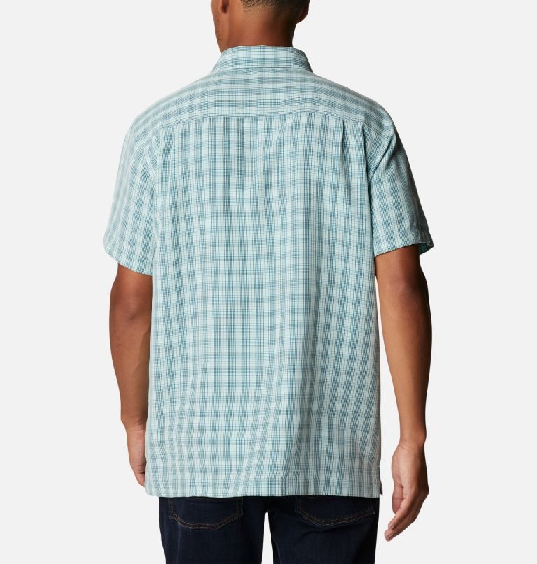 Men's Columbia Lakeside Trail Short Sleeve Shirts Green | CA-X645C
