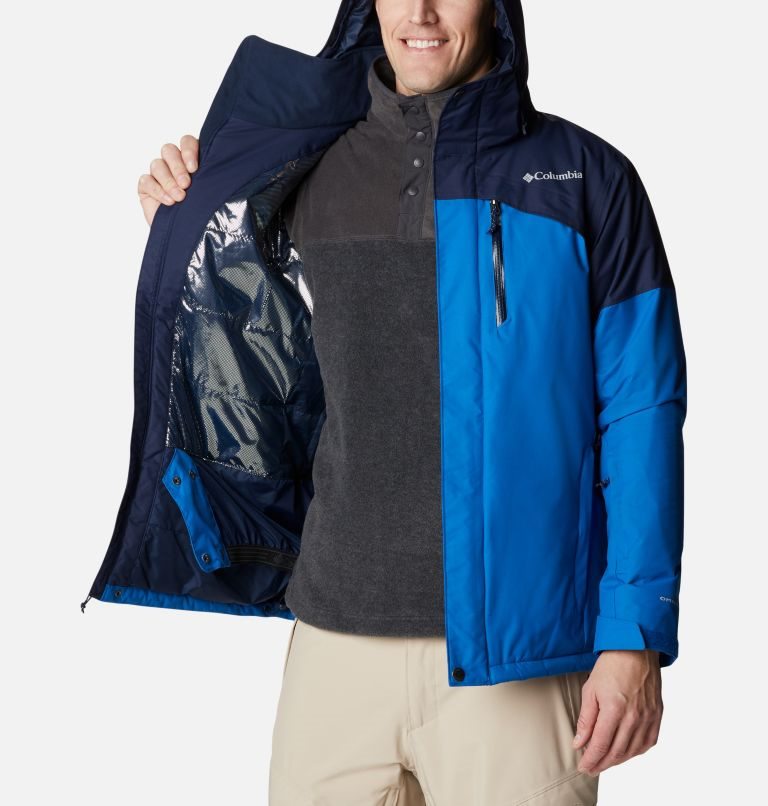 Men's Columbia Last Tracks Ski Insulated Jackets Navy | CA-DL64C