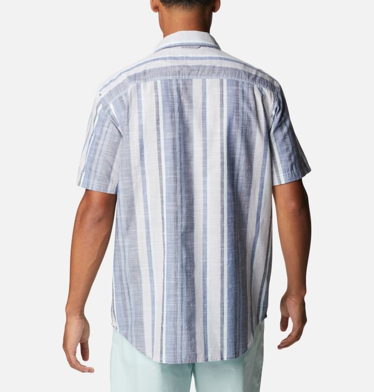 Men's Columbia Leadville Ridge Short Sleeve Shirts Stripe | CA-K6AC4