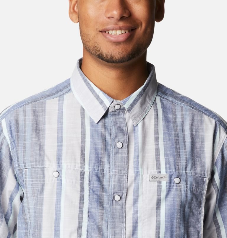 Men's Columbia Leadville Ridge Short Sleeve Shirts Stripe | CA-K6AC4