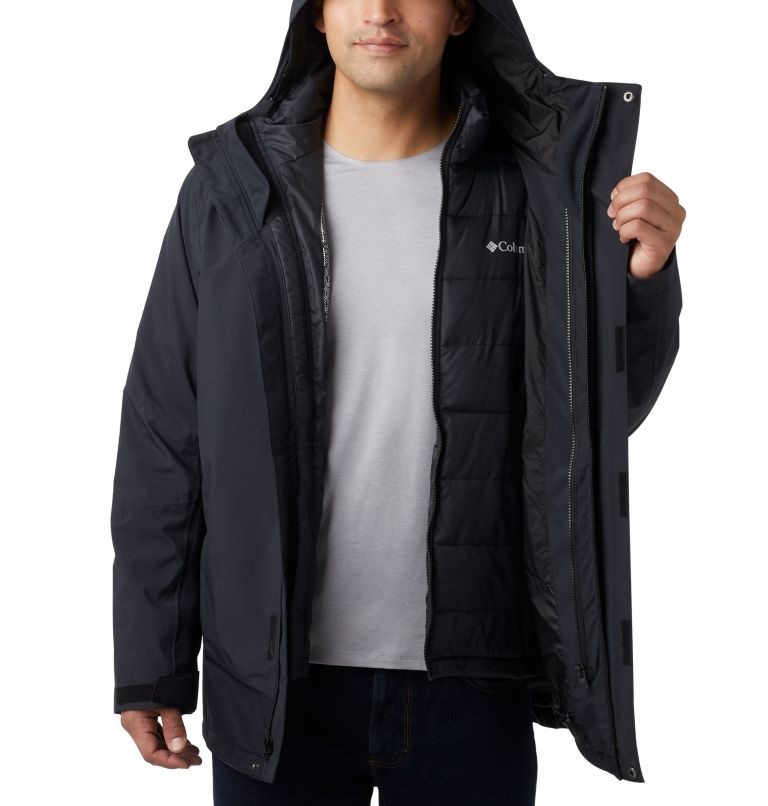 Men's Columbia Lhotse III Interchange Jackets Black | CA-KL4A0