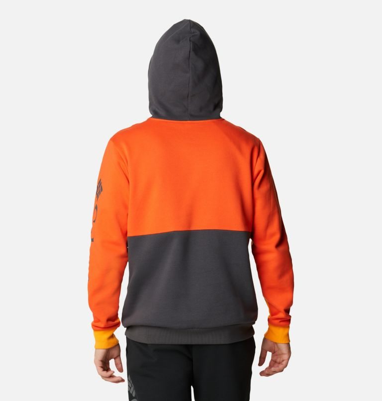 Men's Columbia Lodge Colorblock Hoodie Orange / Black | CA-RA516