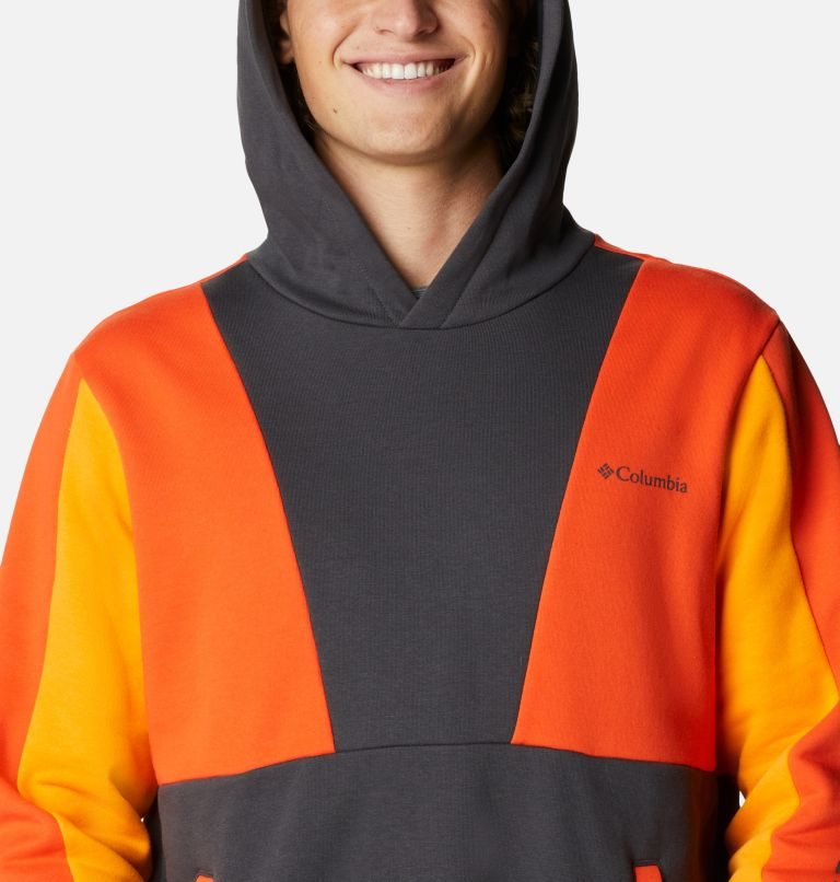 Men's Columbia Lodge Colorblock Hoodie Orange / Black | CA-RA516