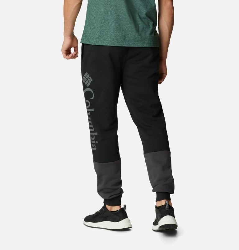 Men's Columbia Lodge Colorblock Jogger Black | CA-A4C50