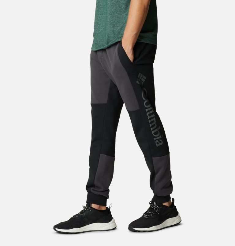 Men's Columbia Lodge Colorblock Jogger Black | CA-A4C50