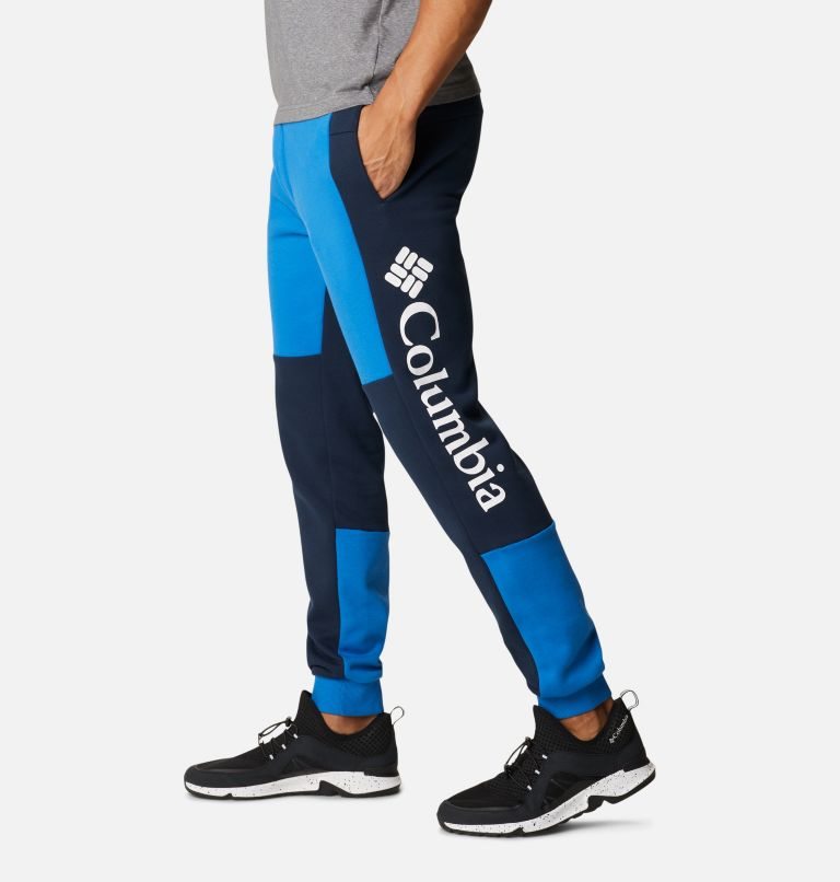 Men's Columbia Lodge Colorblock Jogger Blue / Navy | CA-K5046