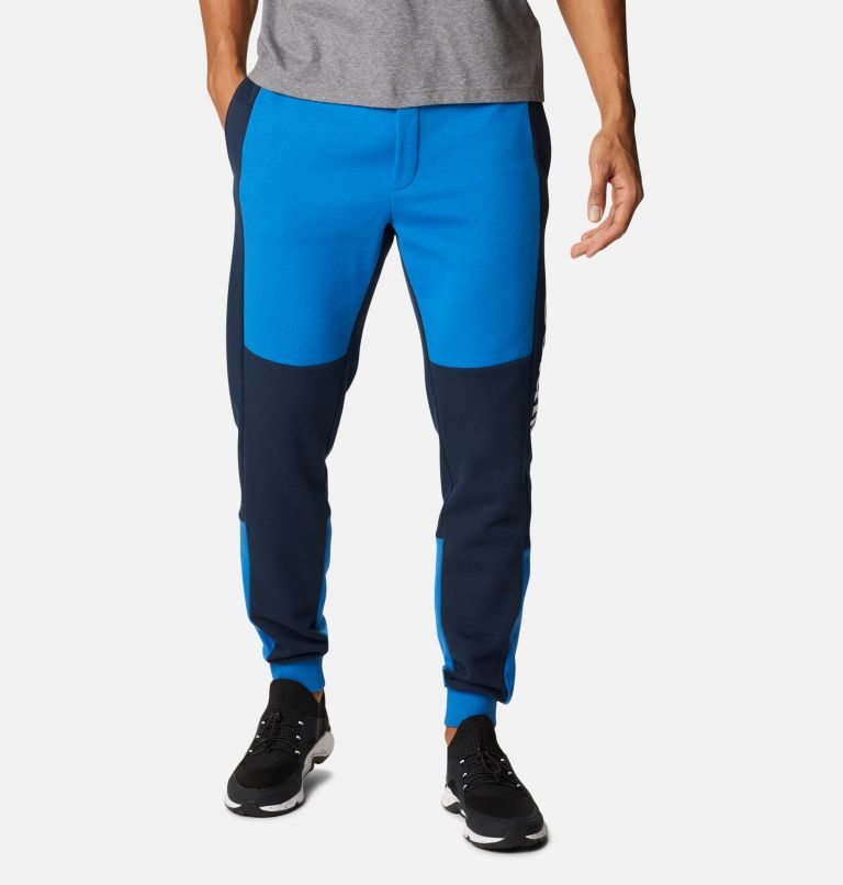 Men\'s Columbia Lodge Colorblock Jogger Blue / Navy | CA-K5046