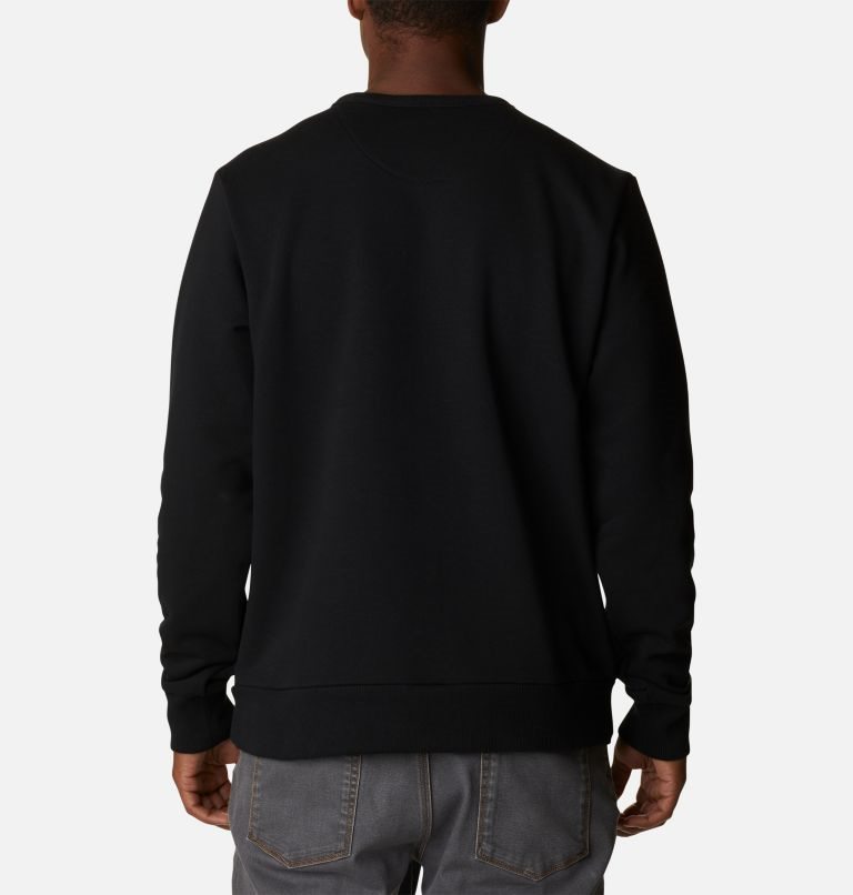 Men's Columbia Lodge Heavyweight Crew Sweatshirts Black | CA-V04C3