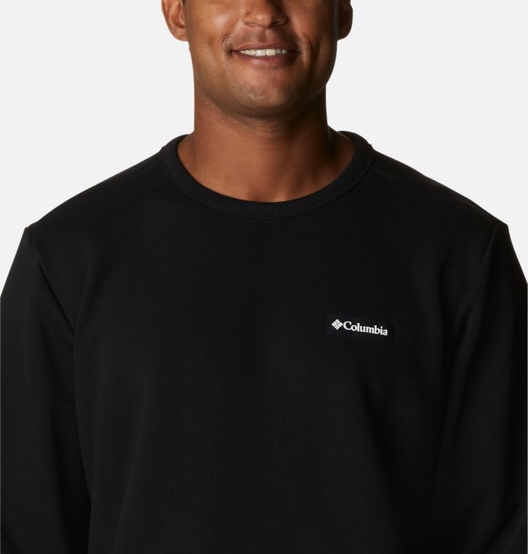 Men's Columbia Lodge Heavyweight Crew Sweatshirts Black | CA-V04C3