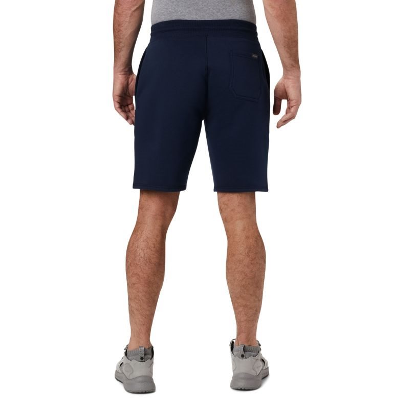 Men's Columbia Logo Fleece Shorts Navy | CA-Z1CL0