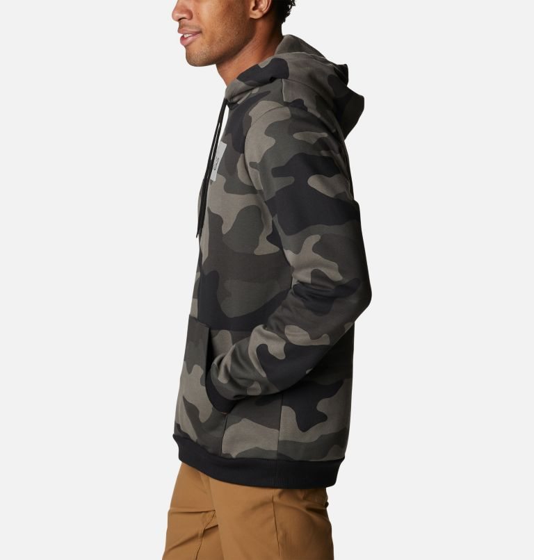 Men's Columbia Logo Printed Hoodie Camo | CA-N1A0C