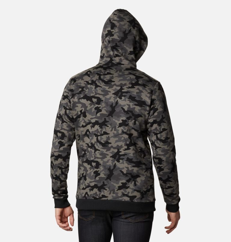 Men's Columbia Logo Printed Hoodie Camo | CA-Q16L0