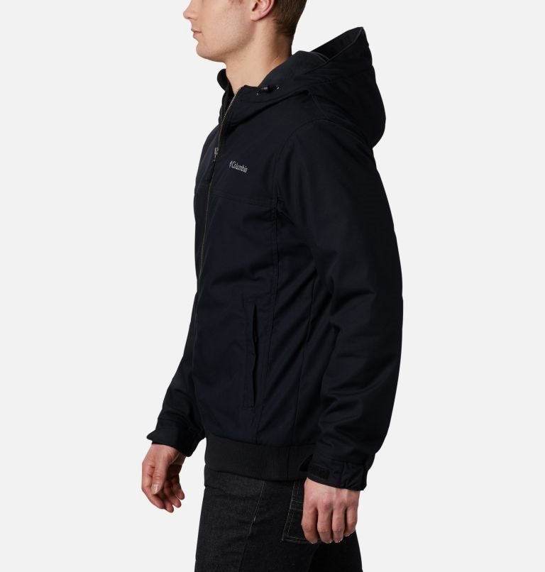 Men's Columbia Loma Vista Hooded Jackets Black | CA-TC863