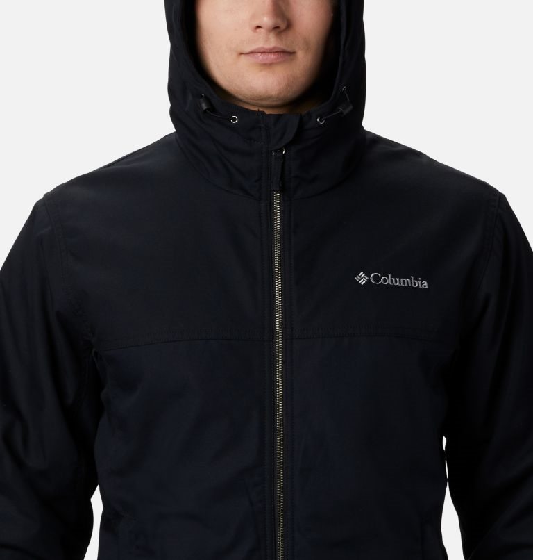 Men's Columbia Loma Vista Hooded Jackets Black | CA-TC863