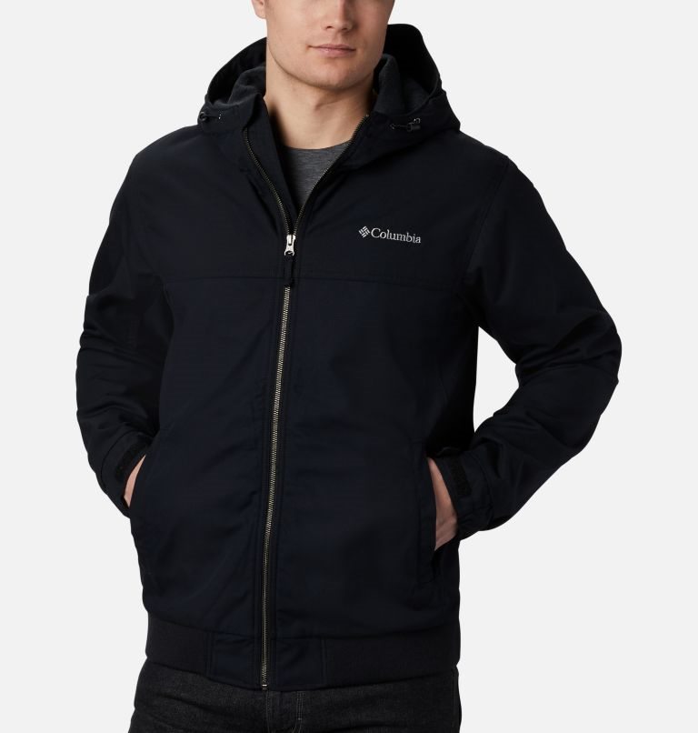 Men\'s Columbia Loma Vista Hooded Jackets Black | CA-TC863