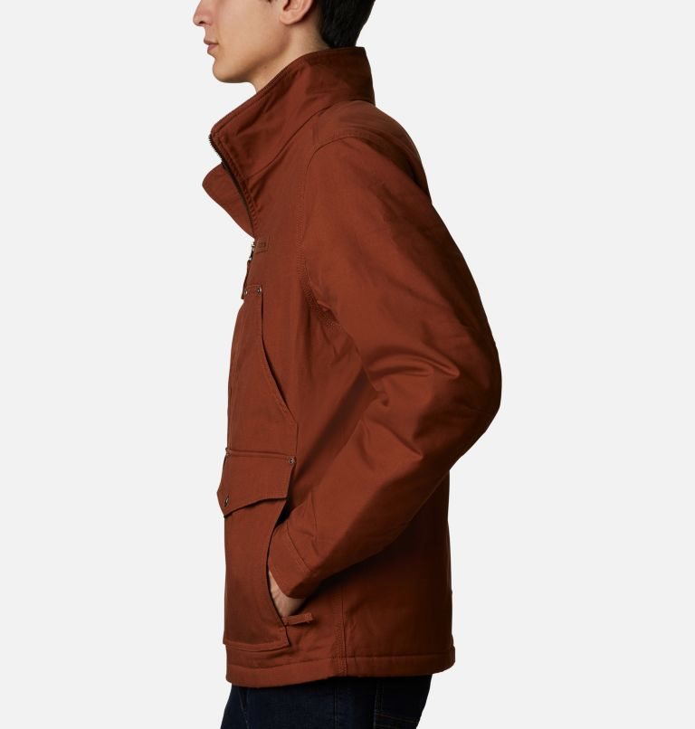 Men's Columbia Loma Vista Lined Fleece Jackets Brown | CA-L0C65