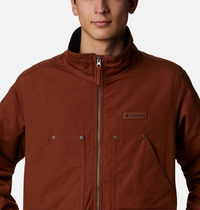 Men's Columbia Loma Vista Lined Fleece Jackets Brown | CA-L0C65