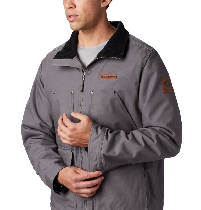 Men's Columbia Loma Vista Lined Fleece Jackets Dark Grey | CA-P435A