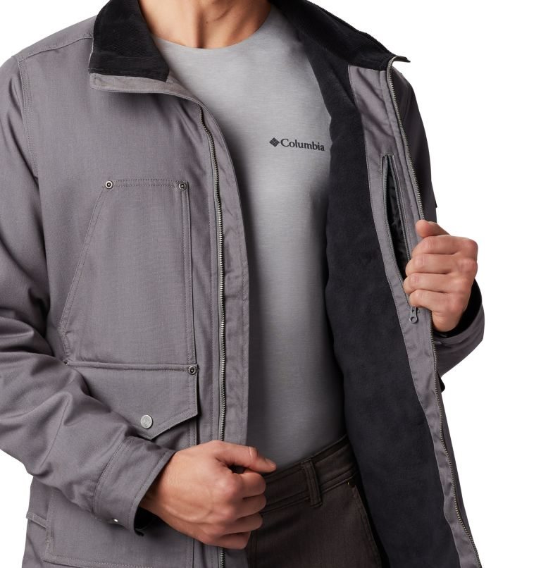 Men's Columbia Loma Vista Lined Fleece Jackets Dark Grey | CA-P435A