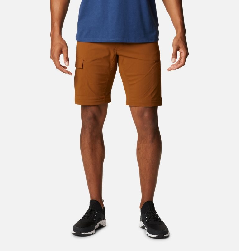 Men's Columbia Newton Ridge Convertible Pants Brown | CA-KA5L0