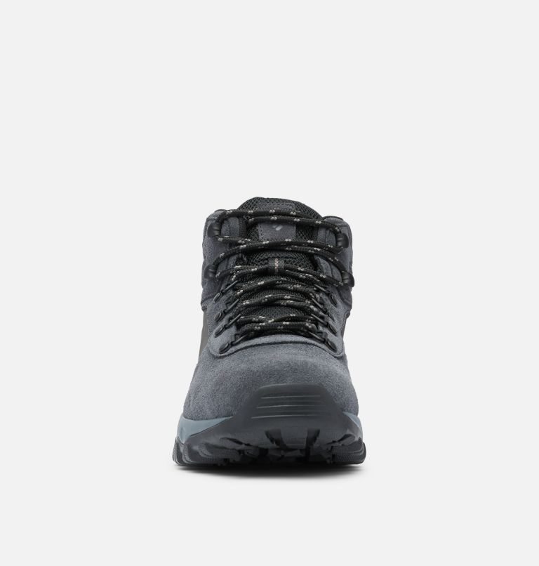 Men's Columbia Newton Ridge Plus II Suede Waterproof Hiking Boots Black | CA-B164L