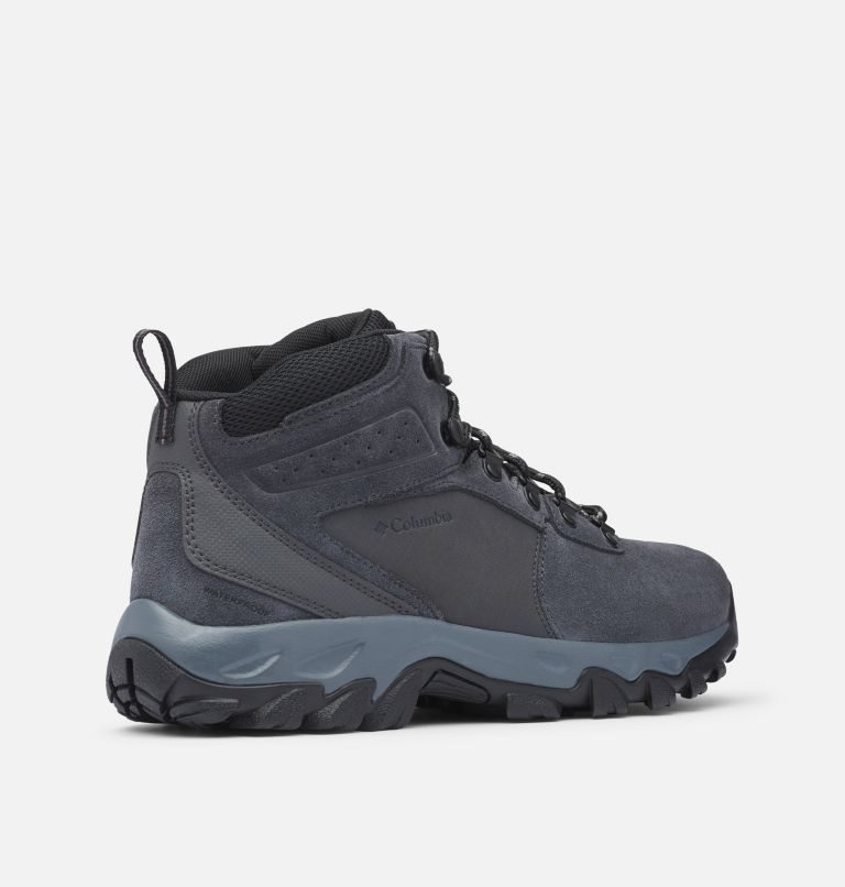 Men's Columbia Newton Ridge Plus II Suede Waterproof Hiking Boots Black | CA-B164L
