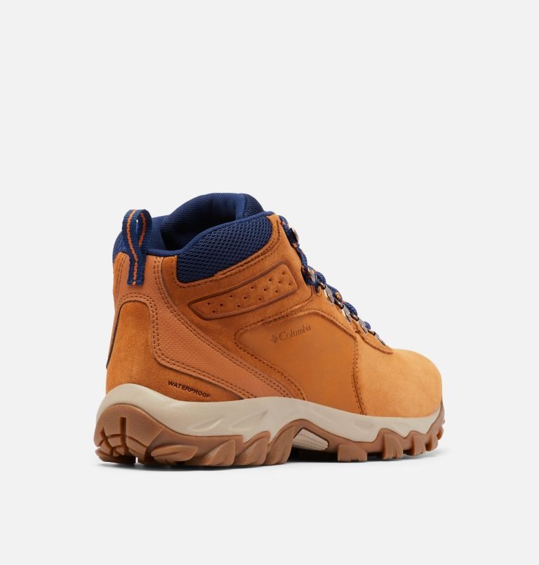 Men's Columbia Newton Ridge Plus II Suede Waterproof Hiking Boots Brown | CA-BA468