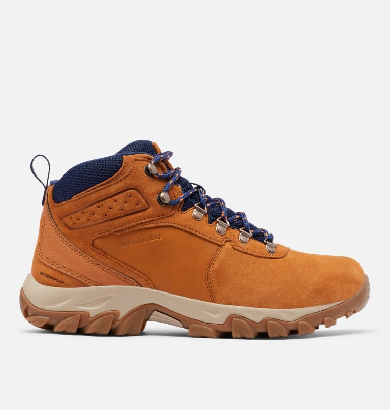 Men\'s Columbia Newton Ridge Plus II Suede Waterproof Hiking Boots Brown | CA-BA468