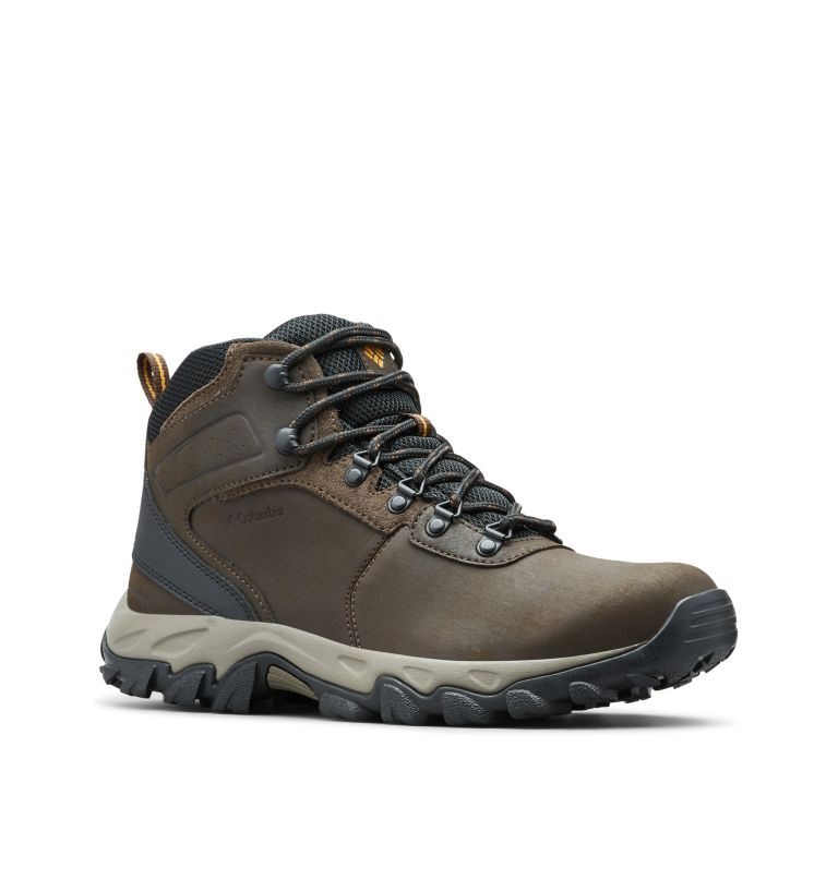Men's Columbia Newton Ridge Plus II Waterproof Hiking Boots Chocolate | CA-G60A8