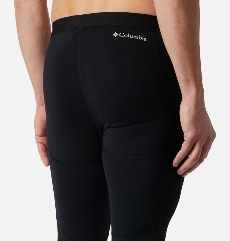 Men's Columbia Omni-Heat 3D Knit Baselayer Tight Black | CA-RC15A
