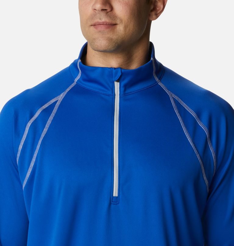 Men's Columbia Omni-Heat Range Session Sweatshirts Blue | CA-P46L8