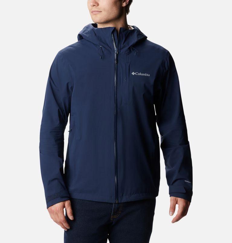Men\'s Columbia Omni-Tech Ampli-Dry Shell Jackets Navy | CA-W4L3C