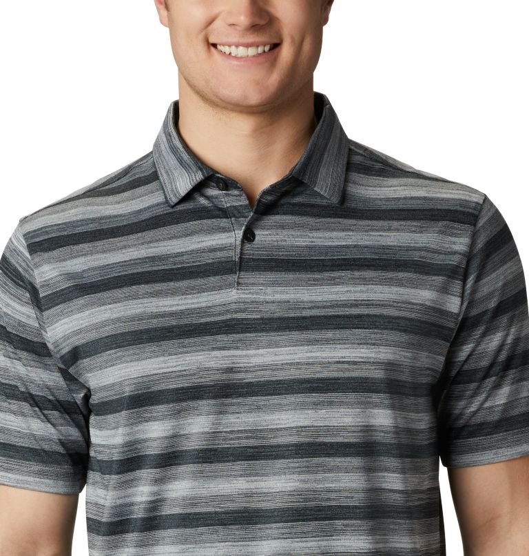 Men's Columbia Omni-Wick Chatter Polo Shirts Stripe | CA-L8CL1