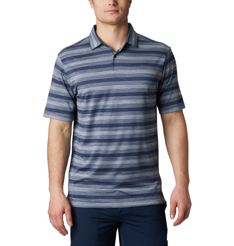 Men\'s Columbia Omni-Wick Chatter Polo Shirts Stripe | CA-OL053