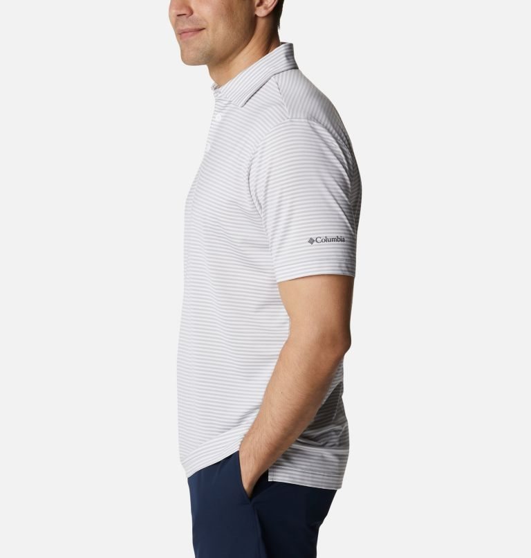 Men's Columbia Omni-Wick Club Invite Polo Shirts Stripe | CA-LA468