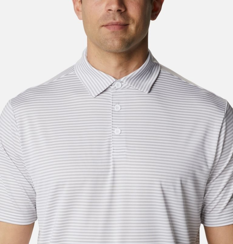 Men's Columbia Omni-Wick Club Invite Polo Shirts Stripe | CA-LA468