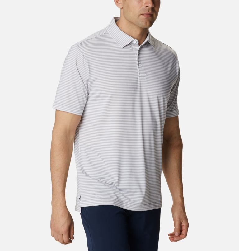 Men's Columbia Omni-Wick Club Invite Polo Shirts Stripe | CA-LA468