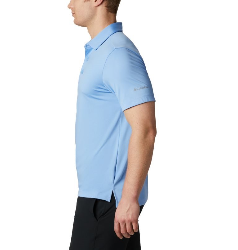 Men's Columbia Omni-Wick Drive Polo Shirts Light Blue | CA-JL0C5