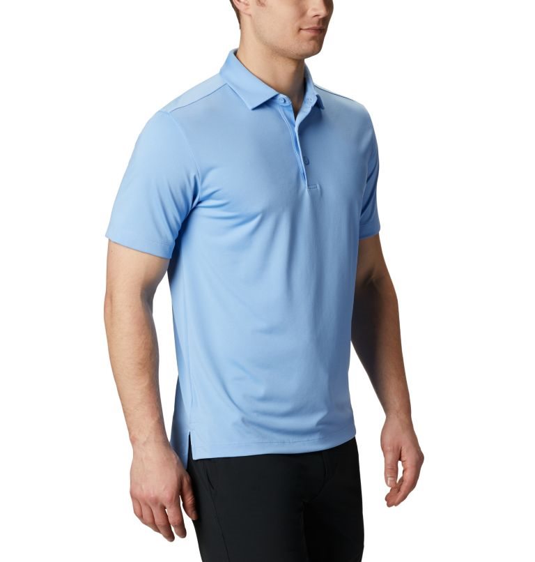 Men's Columbia Omni-Wick Drive Polo Shirts Light Blue | CA-JL0C5