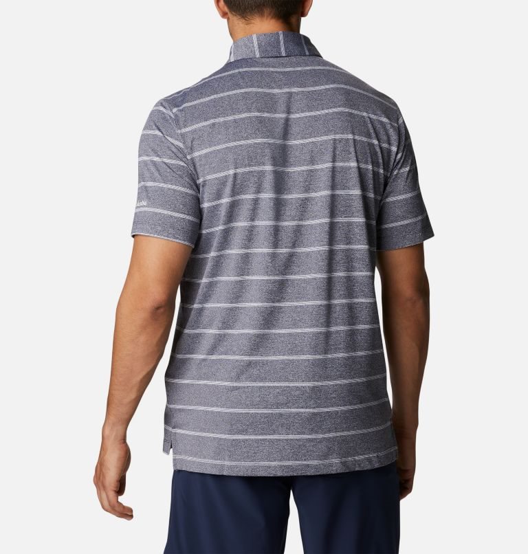 Men's Columbia Omni-Wick Pitch Mark Polo Shirts Stripe | CA-DAC1L