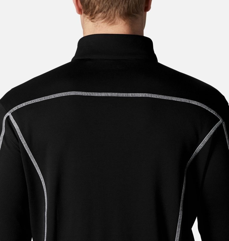 Men's Columbia Omni-Wick Shotgun Quarter-Zip Sweatshirts Black | CA-C38C5